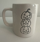 Rae Dunn Double Sided Trick Or Treat Pumpkin Jack-o-lanterns Halloween Mug   New