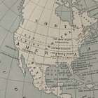 Antique 1887 Map Of The Americas 14   x11   