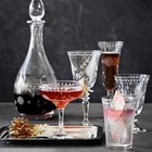 Vintage Etched Coupe Glasses   Cocktail Glasses 39632