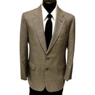 2 Pc Vtg 60 s Norton Ditto Gray Windowpane Blue Overcheck Pants Wool Suit 38 L