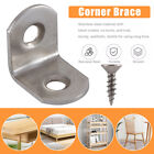 Lot L Bracket Corner Brace Stainless Steel 90 Degree Right Angle W  Screws 20mm