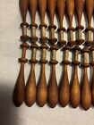 Antique Lot Of 24 Turned Wood Lace Maker Bobbins