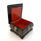 Vintage Signed Russian Palekh Kholui Lacquer Miniature Box Hand Painted Folk Art
