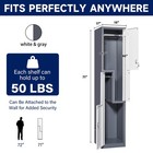 71  Tall 2-door Lockable Metal Locker  For Gym  School  Office   Warehouse