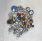 Lot Rhinestones Confetti Glitter Dichroic Sewing Buttons Variety Designs Shapes