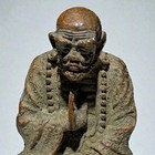Authentic Bronze Damo Buddha Statue Ancient Chinese Artifact Tibet 19th Century