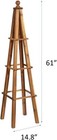 3-rung Acacia Wood Obelisk  61  H