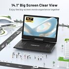 15 7  Portable Dvd Player With 14 1  Hd Swivel Screen  6-hour Rechargeable Batte