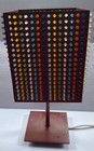 Vintage Lite-brite Pegs Desk Lamp Mid Modern Mcm Retro Red Metal Multi Color 13   