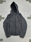 Nike Sportswear Tech Fleece Hoodie Unisex Kids Medium Black Cotton Full Zip