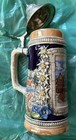 Vintage W German Original Gerzit Beer Stein Handmade With Pewter Lid 9 5   