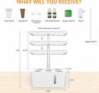 Garden Hydroponic Growing System Indoor With 3 Led Grow Light Modes White