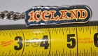 Vintage Iceland Key Chain Souvenir 5    In Length With Chain  Red Whita   Blue 