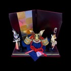Japanese Samurai Helmet Kabuto Display Set Tokyo Kyugetsu Gold Dragon Yumi Tachi