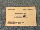 Vintage Nj Seaside Heights Surfside Motel Business Card 2 1 4   X 3 1 2   a 