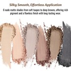 Neutral Nude Matte Mini Eyeshadow Palette  6 Colors Smoky Taupe   Brown Trave   