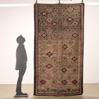 Antique Asian Carpet Wool Thin Knot Handmade