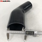 New 45 Degree Black Silicone 2  To 3  Hose Coupler 2       Hose Clamp 3       Hose Clamp