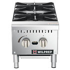 Commercial 12  Countertop Propane Gas Range 2 Burner Gas Stove Grates 50000btu