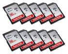 Lot 10x Sandisk Ultra 16gb 80mb s Sd Sdhc Sdsdunb Camera Card Class 10 Full Hd