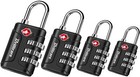 4 Pack Tsa Approved Luggage Locks  Combination Travel Padlock  3-digit Waterproo