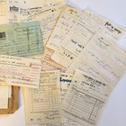 Vintage Ephemera Receipts  Old Stereo Prices  Checks  Invoices  Business Cards