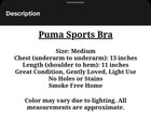 Puma Sports Bra Pink Lined Padded Cutout Racerback Workout Athletic Women Medium