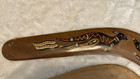 Vintage Australian Boomerang Set Lot 3 Wood Hand Painted Aboriginal Style