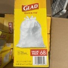 Glad Guaranteed Strong Quick-tie Tall Kitchen Trash Bags 13 Gal 68 Pack White