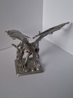 Vintage Rawcliffe Pewter Dragon Rf 3012 Jeweled Magic Figurine 1990s Tsr D d