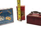 Vintage Coin Still Bank Lot - Cash Box Irving Trust   Eight O Clock Coffee Tin