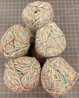 New Lot Of 5 Bernat Handicrafter Cotton Yarn In Candy Sprinkles--discontinued