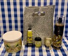 Bath   Body Works Iced Lemon Pound Cake Silver Glitter Tote Gift Set