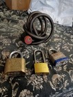 Lot Of 4 Locks - 1 Brinks Combo W bypass   3 No Keys Or Combo Locksmith Special