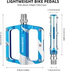 Rockbros Bike Flat Pedals 9 16   Lightweight Aluminum Alloy Sealed Bearing 2pcs