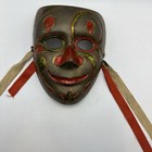 Vintage India Solid Brass Hand Painted Wall Decor Theater Masquerade Masks