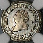 1852 Ngc Au Ecuador 1 4 Real Silver Quito Un Quarto Liberty Head Coin  23050501c