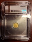1853 California Fractional Gold Indian Wreath  5 Icg Au-58