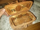 Antique Victorian Straw-work Jewellery sewing Box