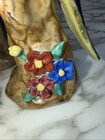 Mid Century Pair Of Majolica Style Parrots Excellent Condition