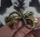 Vintage Style Solid Brass Octopus Figurine Statue For Home Decor