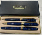 Vintage Montefiore Germany 3-piece Pen Mechanical Pencil Set Blue