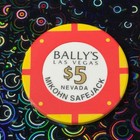  5 Ballys Casino Chip Las Vegas Nv