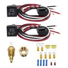 12v 40 Amp Dual Electric Fan Relay Kit Radiator Electric Fan Thermostat Kit Temp