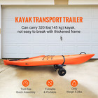 Adjustable Kayak Cart Canoe Boat Carrier 320lbs Load With 10   Solid Tires