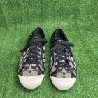 Coach Sz 9 B  zorra  Woman   sblack Sequin Signature C Canvas Sneaker Shoes
