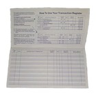  1  one  Checkbook Transaction Register  
