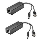 Active Poe Power Over Ethernet Splitter Adapter 48v To 12v  5 5x2 1mm Dc  Ieee 