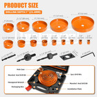 Hole Saw Kit Pro  24pcs Hole Saw Set With 3 4 -6  19-152mm  14pcs Hole Saws  Dou
