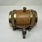 St  Bernard Rescue Barrel Whiskey Collar   Wood Canteen